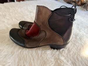 Remonte Women's Multicolored Leather Block Heel Ankle Boots
